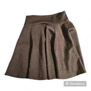 Made By Johnny Brown Pleated Mini Skirt!